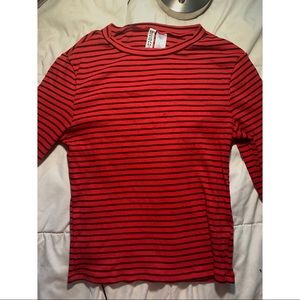 H&M Divided | Striped Mid-drift Long sleeve shirt